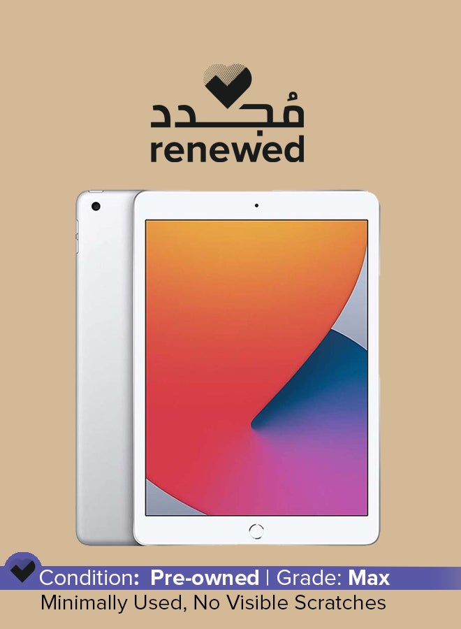Apple Renewed - iPad - 2020 (8th Gen) 10.2inch 32GB WiFi 4G LTE Silver With Facetime - Image 1