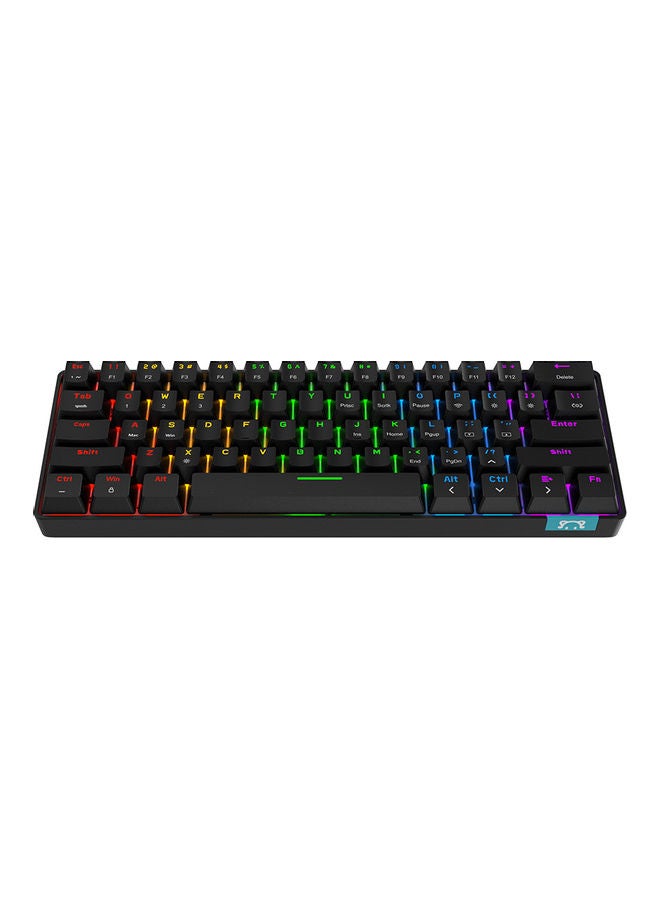 Ajazz DaiDai STK61 Mechanical Keyboard Wireless Blue Switchs Bluetooth 61-Keys for PC Desktop Black  - Image 2