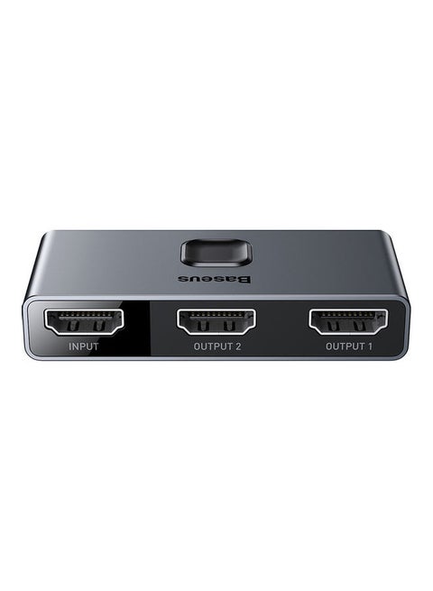 Matrix 1x2 HDMI Switcher Splitter HDMI 2.0 Ultra 4K 1 in 2 Out Ultra Slim HDMI Switcher Splitter Supports HDR 3D Full HD 1080P for Xbox Switch PS4 PS3 Fire Stick Apple TV HDTV Monitor Projector Grey