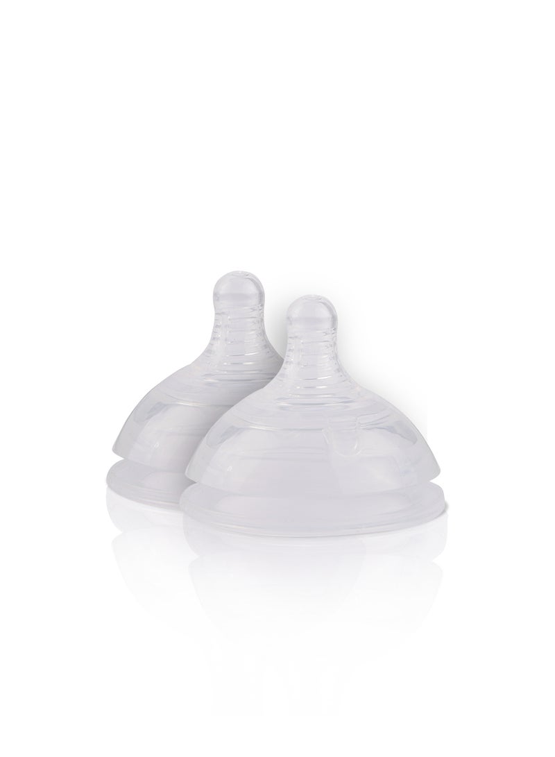La Frutta 2-Piece Wide Neck Teat Nipple Set Medium 6-18M - Image 1