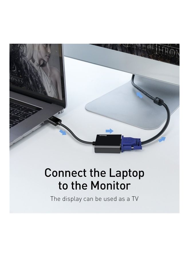 Baseus HDMI To VGA Converter Adapter Black  - Image 5