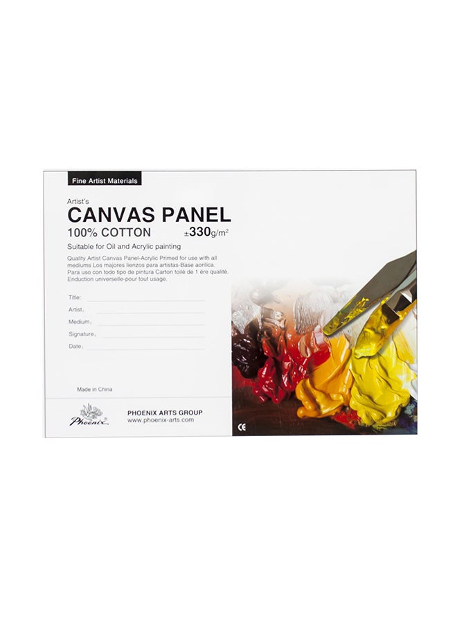فينيكس Artist's Rectangle Rough Finish Canvas Panel Board White
