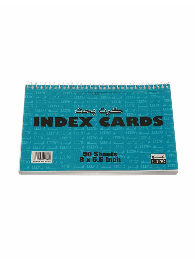 Index With Spiral 4x6 Inch 50 Sheets Blue - v1625478374/N48580874A_1