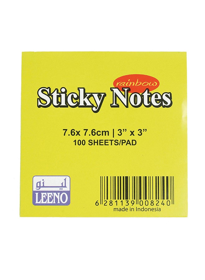 LEENO - Sticky Notes 3x3 Inch 100 Sheets Multicolour - Image 1