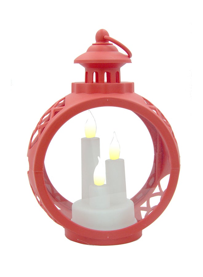 BABAZAM - Fanoos Eid And Ramadan LED Candle Lantern Red 27x18x10cm - Image 1
