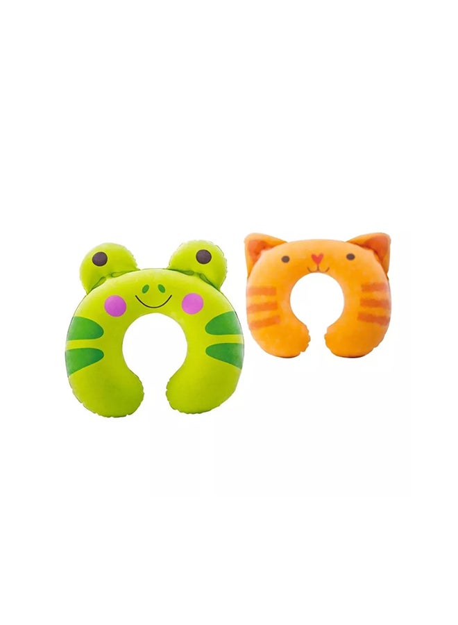INTEX Printed Kids Inflatable Travel Pillow Microfiber Assorted 30x28x8cm  - Image 1