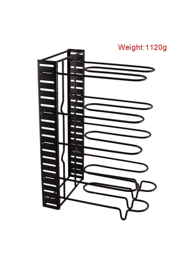 ZENHOME 5-Tiers Pot And Pan Organizer Black 15inch - Image 2