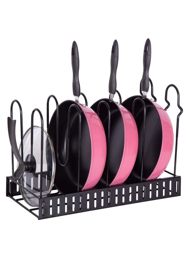 ZENHOME 5-Tiers Pot And Pan Organizer Black 15inch - Image 1