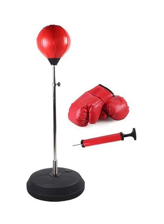 كيس ملاكمة مع حامل بطول قابل للتعديل ومزود بزوج من القفازات 49.4x45.4x14سم - Image 1