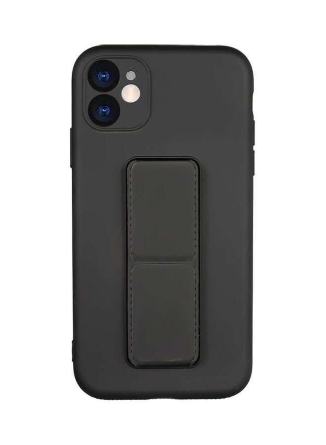 Case For Iphone 11 6.1 Slim Silicone Shockproof Protective Cover With Invisible St And  H And Strap Supports Magnetic Car Mount Black