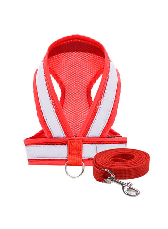 Harness And Leash Set Red 15x1x15cm - Image 1