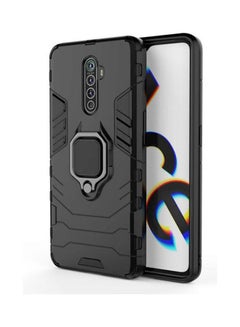 Shockproof Iron Man Cover For Oppo Reno Ace / Realme X2 Pro With Metal Ring Kickst Black