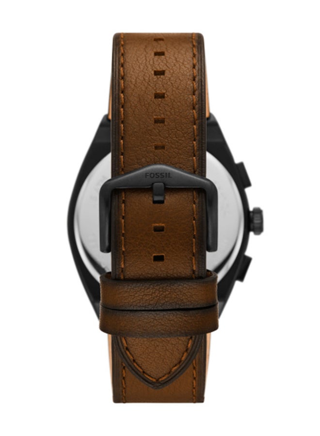 FOSSIL Men's Leather Chronograph Watch FS5798 - 42 mm - Brown  - Image 2
