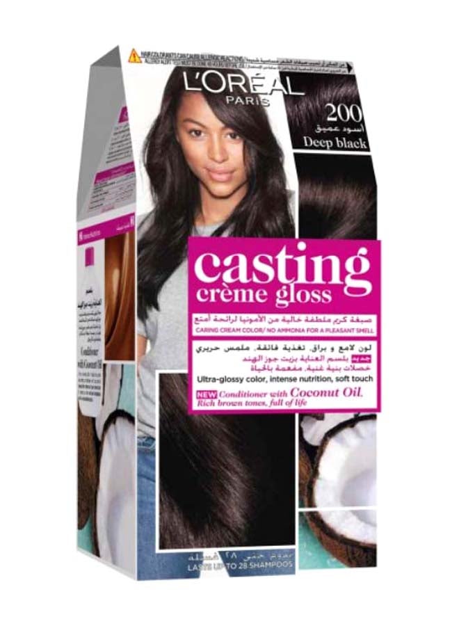 L'OREAL PARIS Casting Crème Gloss Hair Color - 200 Deep Black  - Image 2