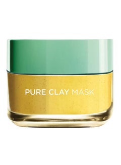 Pure Clay Face Mask With Yuzu Lemon Cleanses And Evens Skin Tones Yellow 50ml