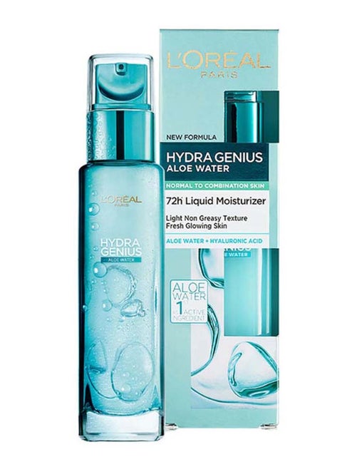 L'Oréal Paris Hydra Genius Aloe Water 72H Liquid Moisturizer Normal to Combination skin White 70ml