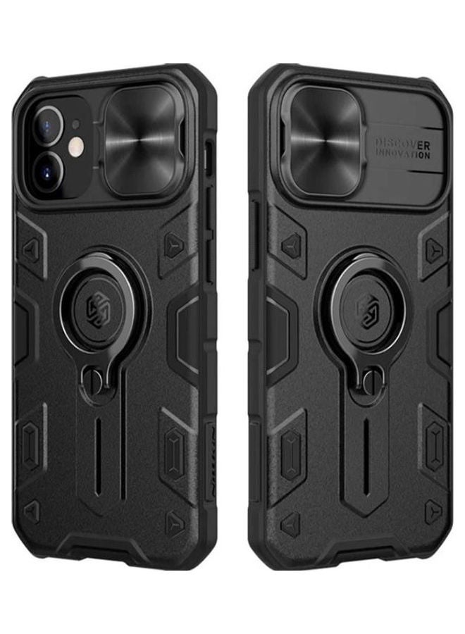 Nillkin Camshield  Cases For Iphone 12 Mini (5.4 Inch) Friendly Tpu Slide Cover Camera Protection Back Cover Case With Ring For Iphone 12 Mini Black