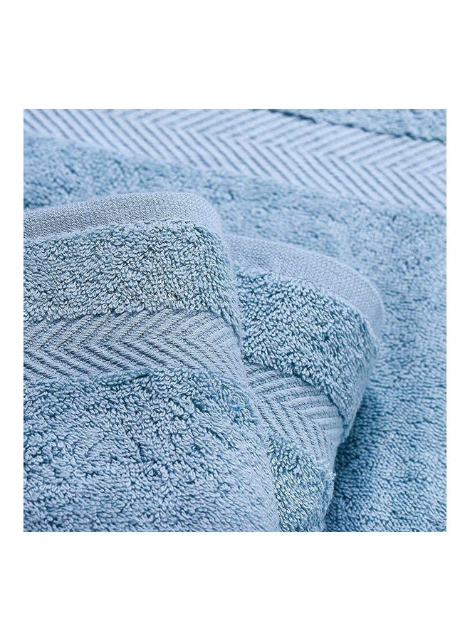 Feather Organic Bath Towel Blue 180x90cm  - Image 2