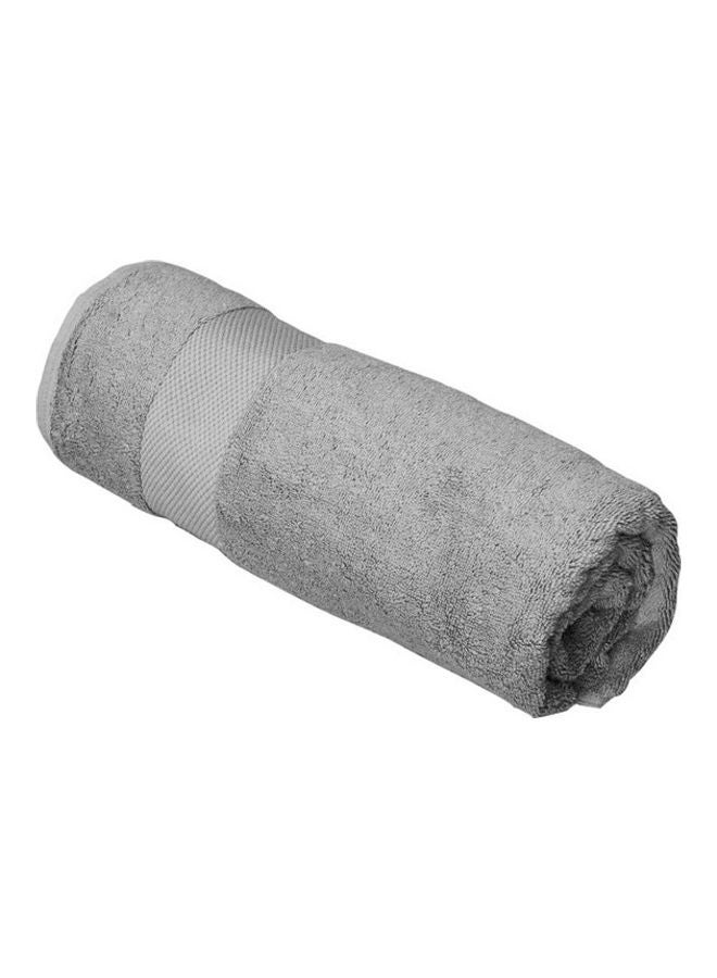 Feather Organic Bath Towel Grey 180x90cm  - Image 2