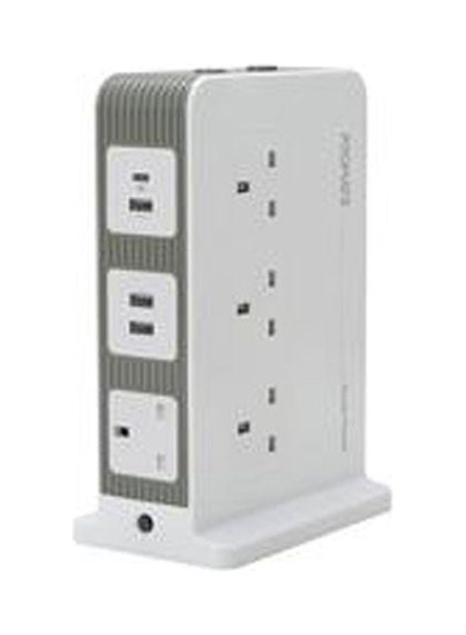 PROMATE - 14-in-1 Multi-Socket Power Tower White - Image 1