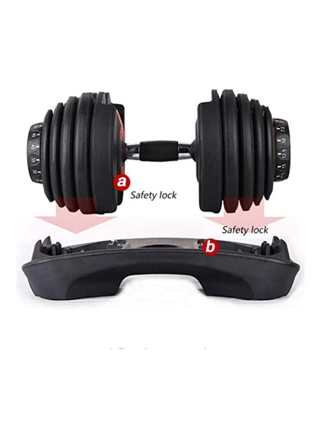Generic 2-Piece High-Quality Smart Adjustable Dumbbell 24kg  - Image 3