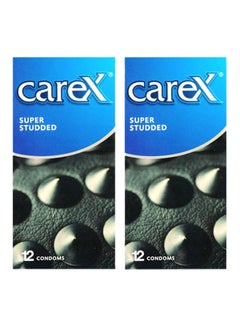 careX Pack Of 2 Super Studded Condom 