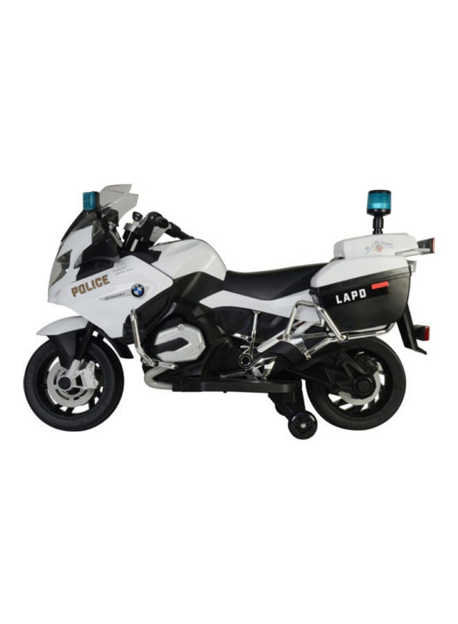 BMW Police Powered Riding Motorbike White - Image 3