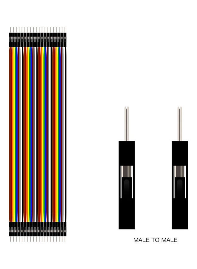 3-Piece Dupont Cable Line Jumper Wire For Arduino Multicolour 20cm - Image 2