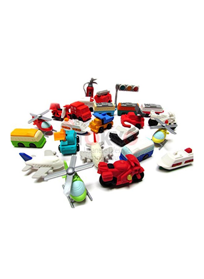 Iwako 10 Assorted Eraser  Vehicle Collection (Erasers Will Be Randomly Selected From The Image Shown) Assorted Colour - Image 1