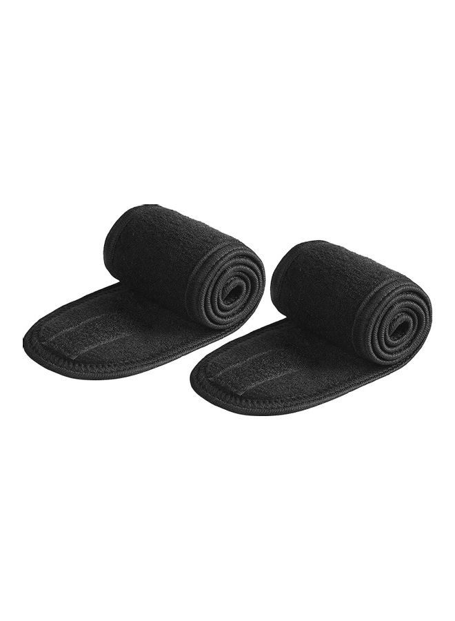 ZENHOME 2-Piece Cosmetic Headband Black - Image 1