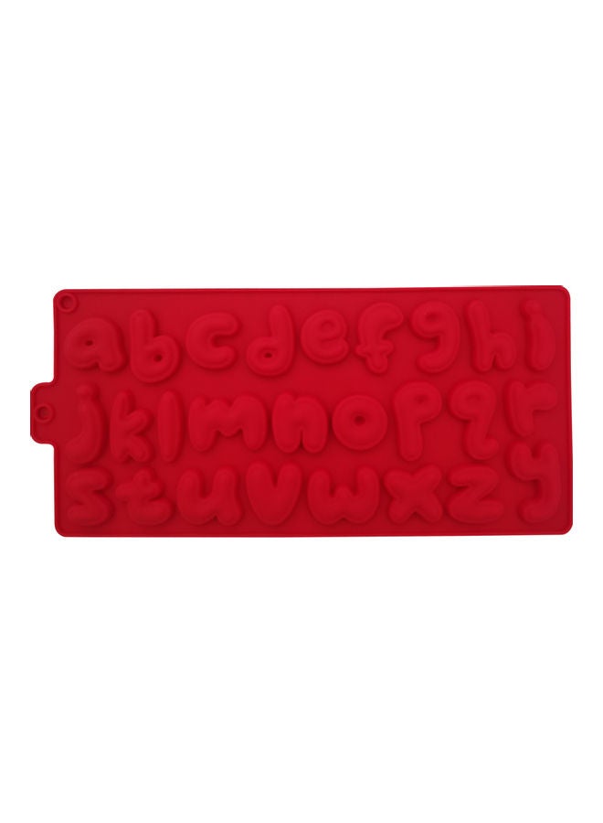 Silicone 26 English  Lowercase Letters Mold Red 33x15cm - Image 1
