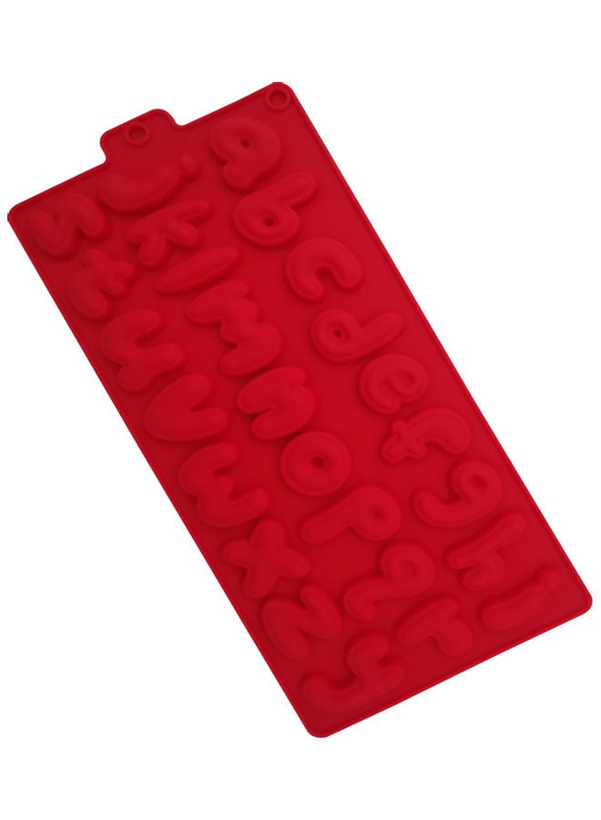 Silicone 26 English  Lowercase Letters Mold Red 33x15cm - Image 2