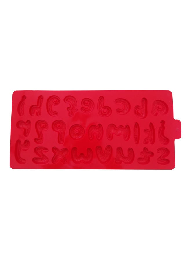 Silicone 26 English  Lowercase Letters Mold Red 33x15cm - Image 3