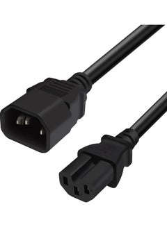 S-TEK Heavy Duty Computer Power Extension C14 Male to C15 Female Power Cable 1.8 Mtr Black - v1625554816/N48787653A_1