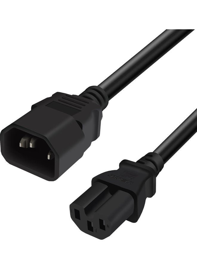 S-TEK Heavy Duty Computer Power Extension C14 Male to C15 Female Power Cable 5 Mtr Black - v1625554816/N48787655A_1