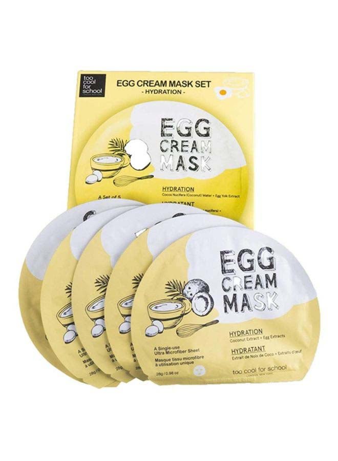 too cool for school 5-Piece Egg Cream Mask - Image 1