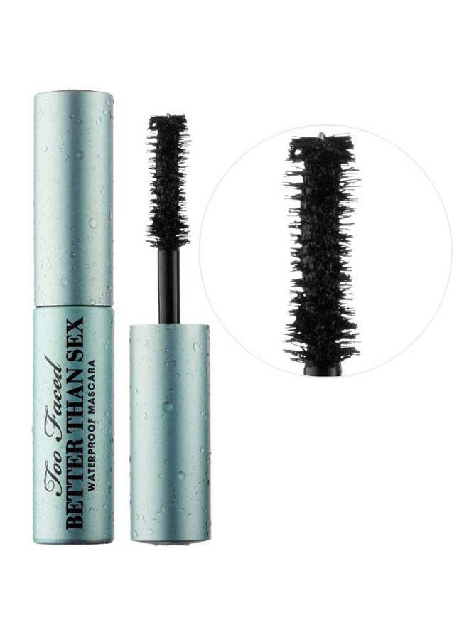 Too Faced Better Than S**x Waterproof Mascara Black Mini 0.17 Oz Black - Image 4