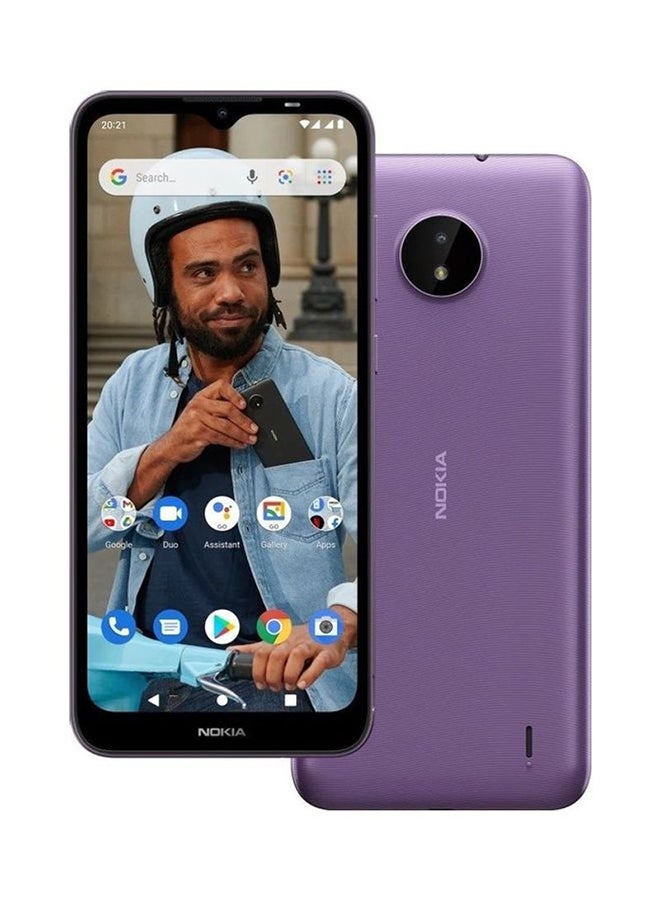 نوكيا هاتف C10 ثنائي الشريحة، بذاكرة رام سعة 1 جيجابايت، وذاكرة داخلية سعة 32 جيجابايت، ويدعم تقنية 3G بلون بنفسجي - إصدار الشرق الأوسط - Image 3