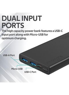 PROMATE 10000 mAh Power Bank, Universal Ultra-Slim Portable Charger With 10W Usb-C Input/Output Port, Dual Usb Ports, Led Screen And Over-Heating Protection For Iphone 14, Galaxy S22, Ipad Air, Bolt-10Pro green  - Image 3