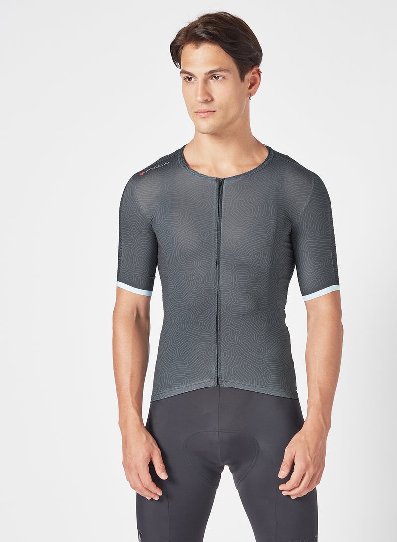 أثليتيك قميص رياضي برو ألتو دي لانجلو لركوب الدراجات للرجال - بعبارة مطبوعة "Excellence Is Earned" - Image 1