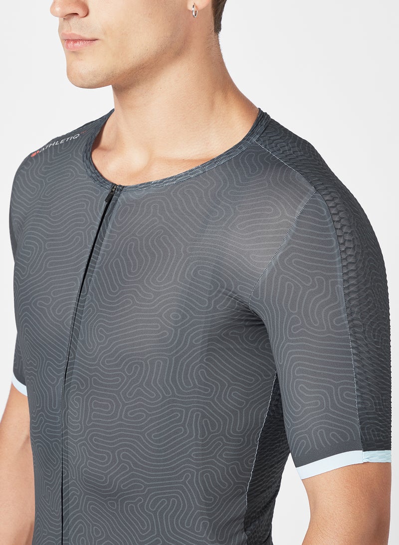 أثليتيك قميص رياضي برو ألتو دي لانجلو لركوب الدراجات للرجال - بعبارة مطبوعة "Excellence Is Earned" - Image 3