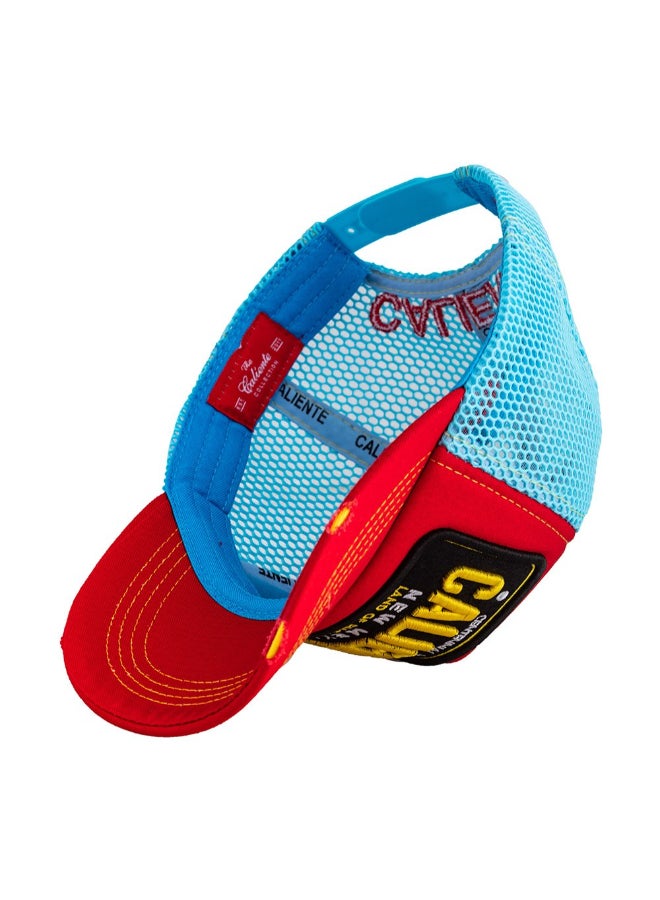 Caliente Casual Stylish Cap Red/Blue  - Image 4