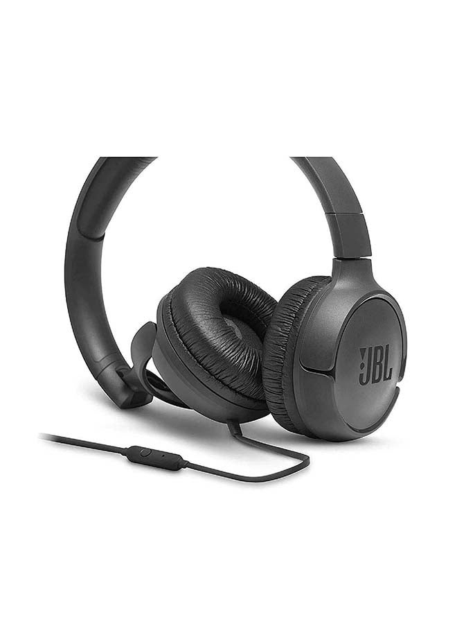 JBL - Tune 500 Wired On-Ear Headphones - Deep Pure Bass - 1 Button Remote - Lightweight - Foldable - Tangle Free Cable Black - Image 1