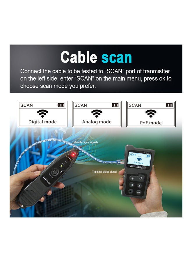 جهاز اختبار كابل LCD متعدد الوظائف رمادي - Image 4
