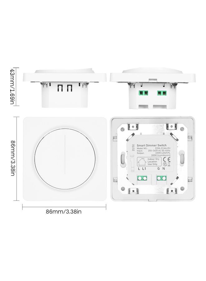 Smart WiFi Dimmer Switch White  - Image 3