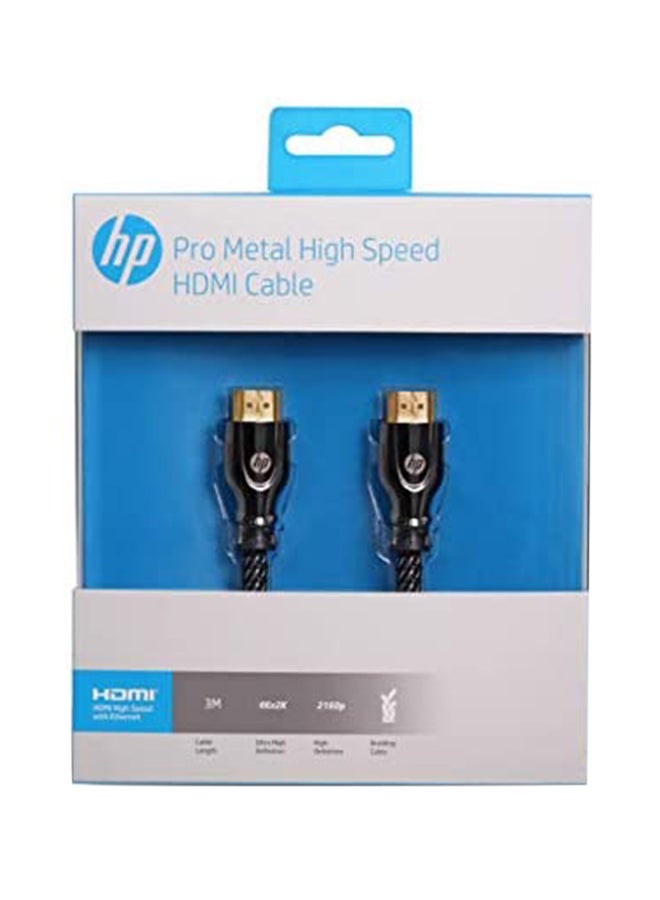 HP Pro Metal High Speed Cable HDMI Black  - Image 2