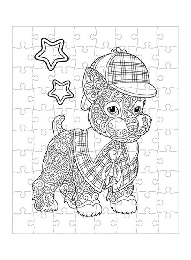 فلفي بي أحجية تلوين بتصميم  كلب من 60 قطعة - Image 2