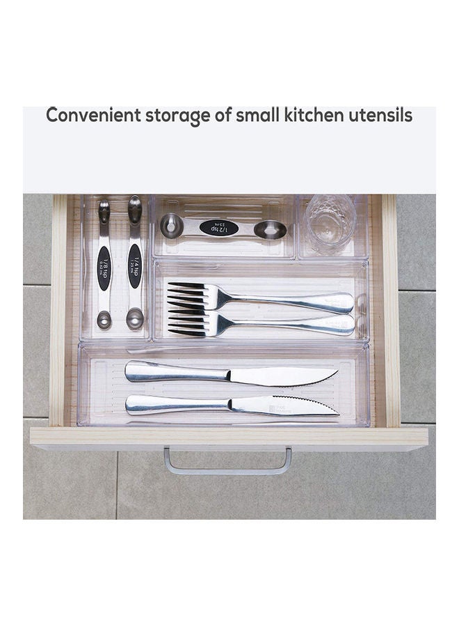 Generic 14-Piece Plastic Drawer Organizer Tray Clear 31x17x11cm  - Image 2