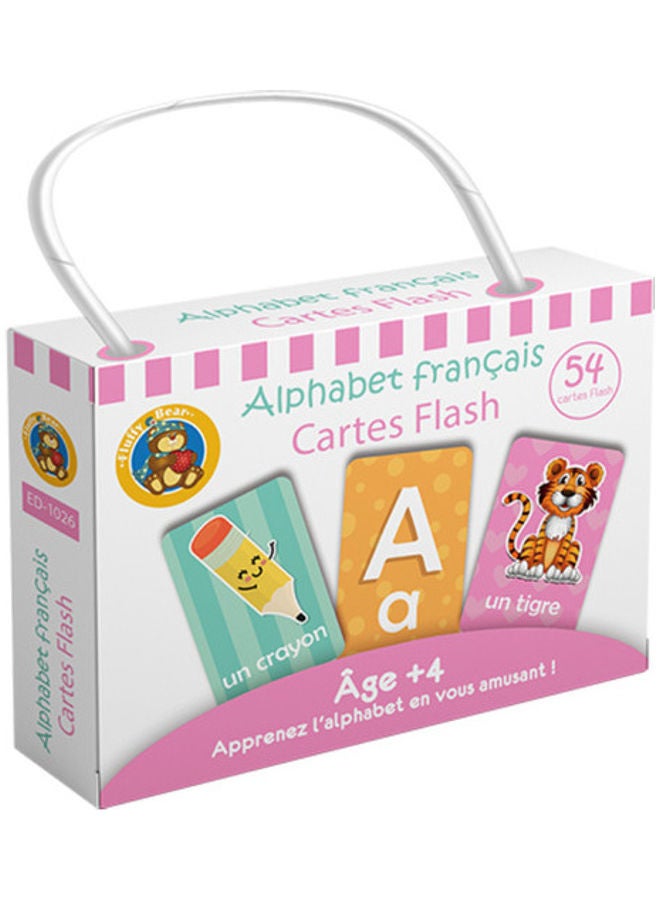 Fluffy Bear 54-Piece Set French Alphabet Flash Cards  - Image 1