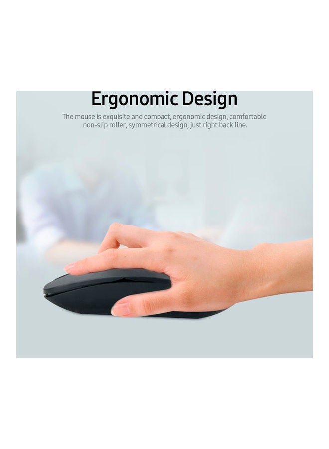 لوحة مفاتيح لاسلكية وماوس كومبو أسود - Image 4